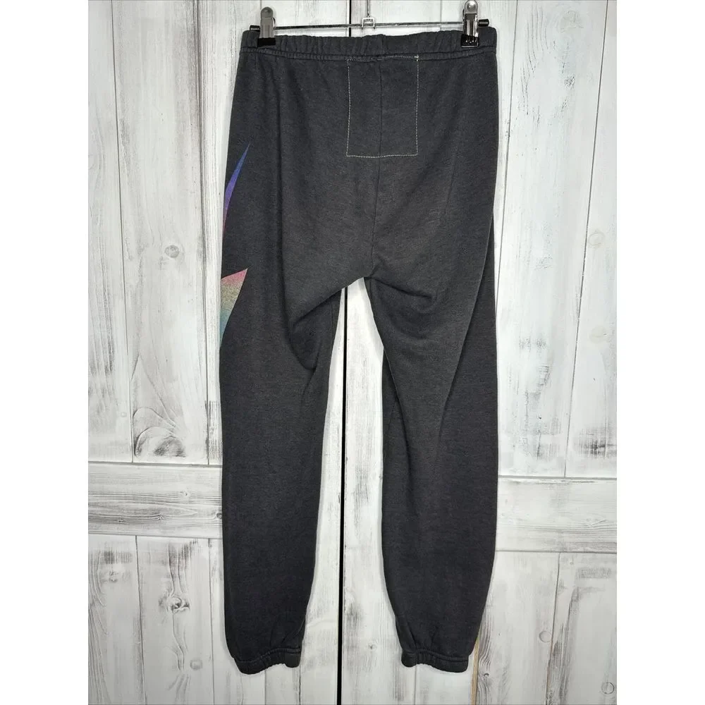 AVIATOR NATION BLUE OMBRE FADE BOLT DRAWSTRING‎ JOGGER LOUNGE SWEATPANTS XS